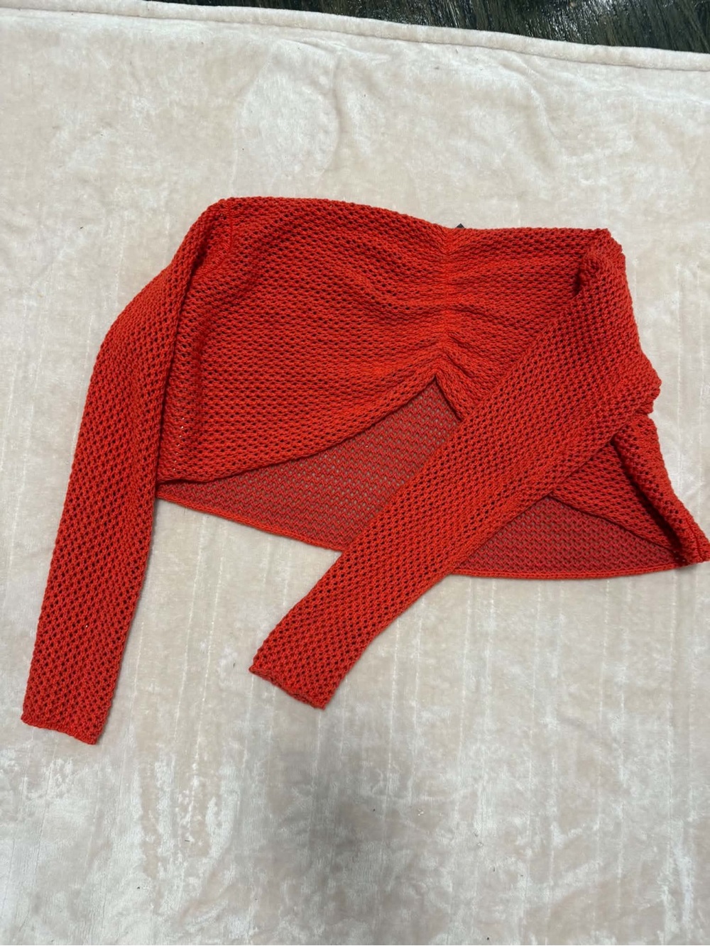 Urban outfitter Red Open-Front Knit Shrug Sweater - Women - Picture 2 of 5